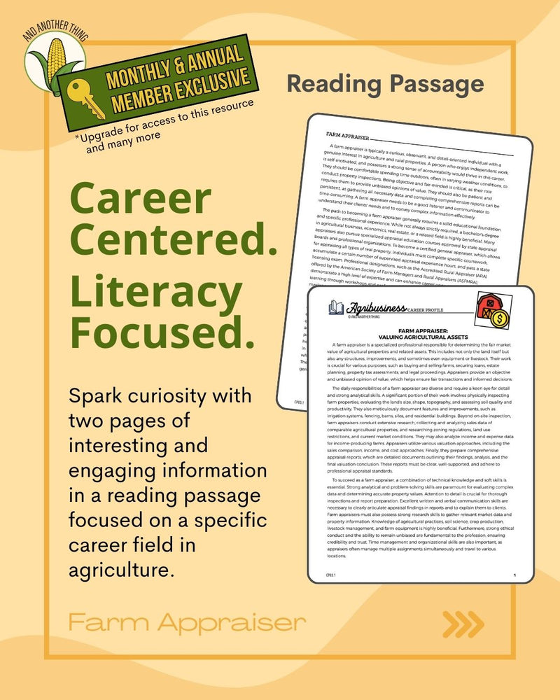 Load image into Gallery viewer, And Another Thing CAREER PROFILE, Farm Appraiser (ANNUAL)