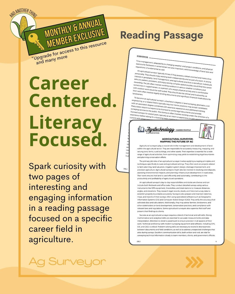 Load image into Gallery viewer, And Another Thing CAREER PROFILE, Ag Surveyor (ANNUAL)