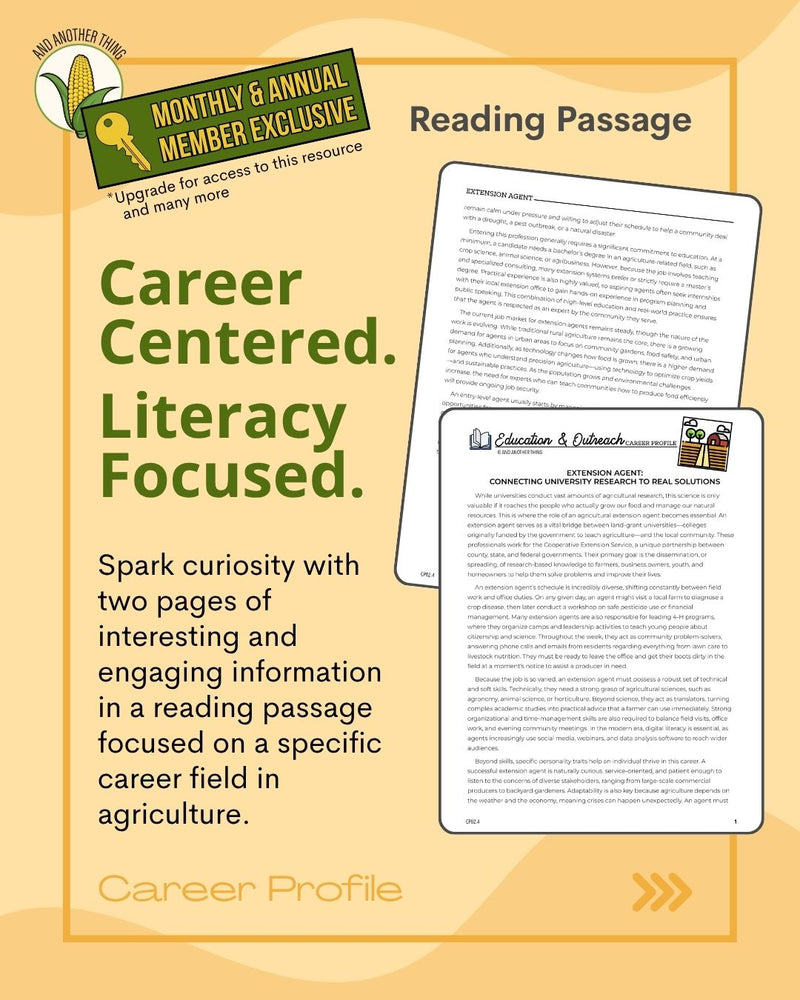 Load image into Gallery viewer, And Another Thing CAREER PROFILE, Extension Agent (MONTHLY)