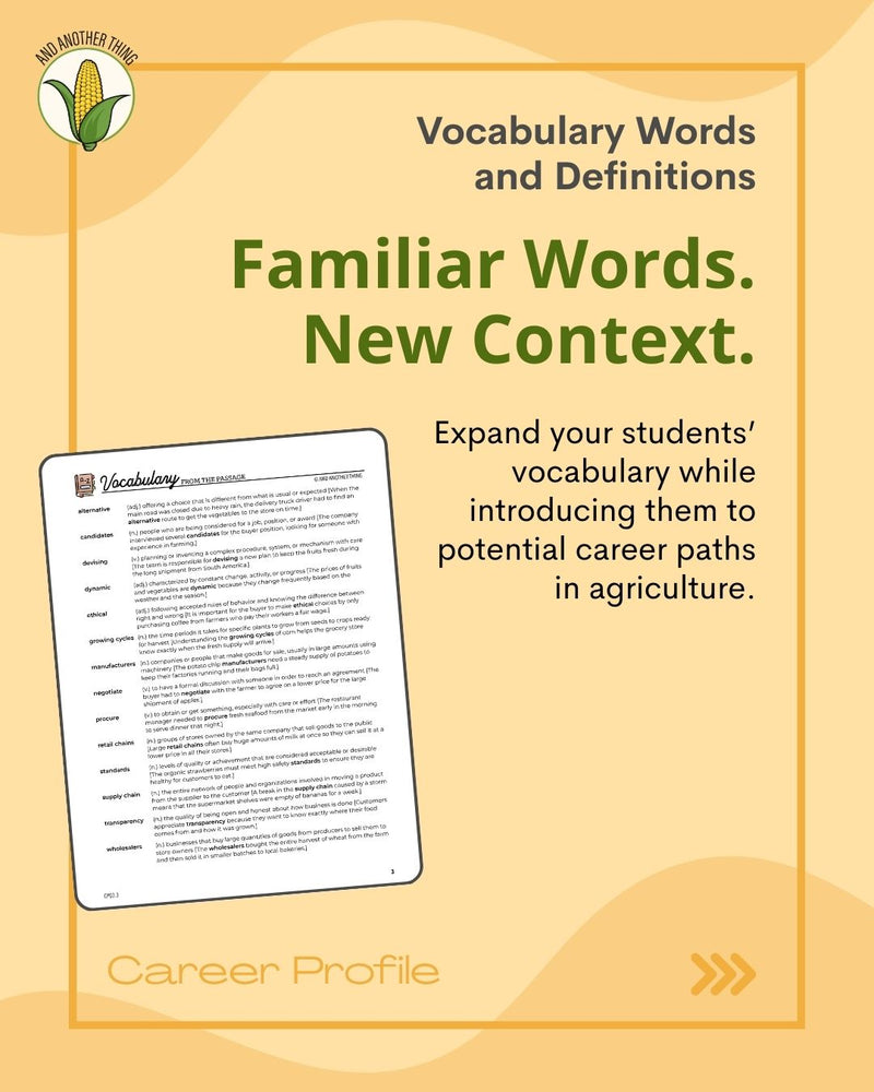 Load image into Gallery viewer, And Another Thing CAREER PROFILE, Food Procurer (ANNUAL)