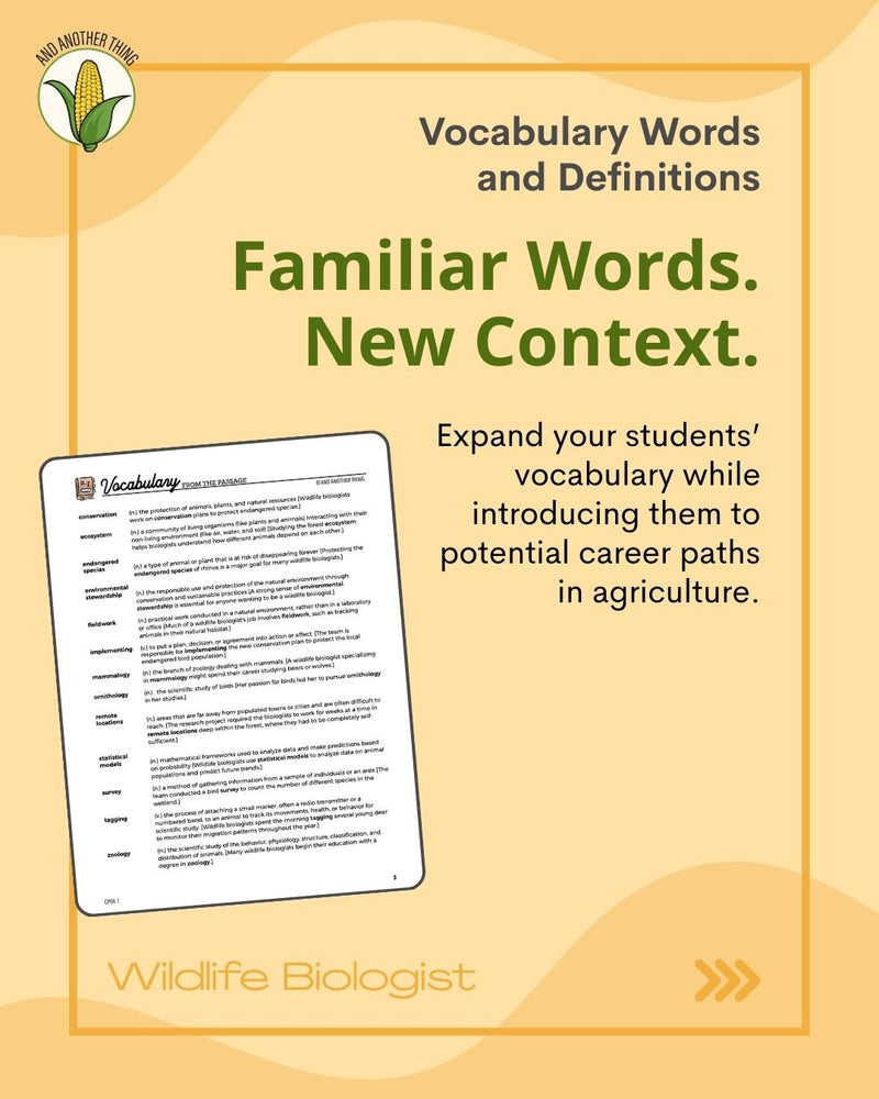 Load image into Gallery viewer, And Another Thing CAREER PROFILE, Wildlife Biologist (ANNUAL)