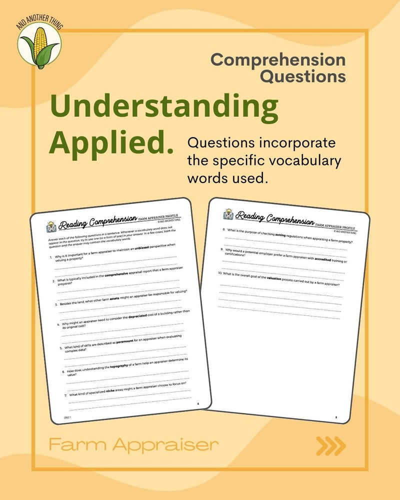 Load image into Gallery viewer, And Another Thing CAREER PROFILE, Farm Appraiser (ANNUAL)