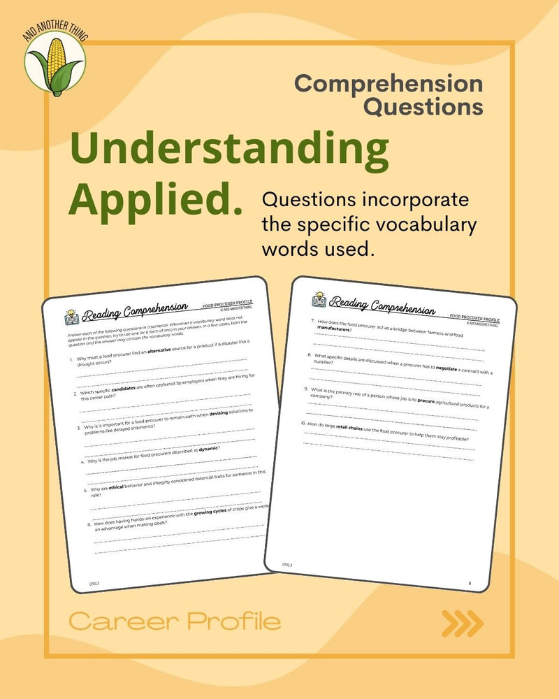 Load image into Gallery viewer, And Another Thing CAREER PROFILE, Food Procurer (ANNUAL)
