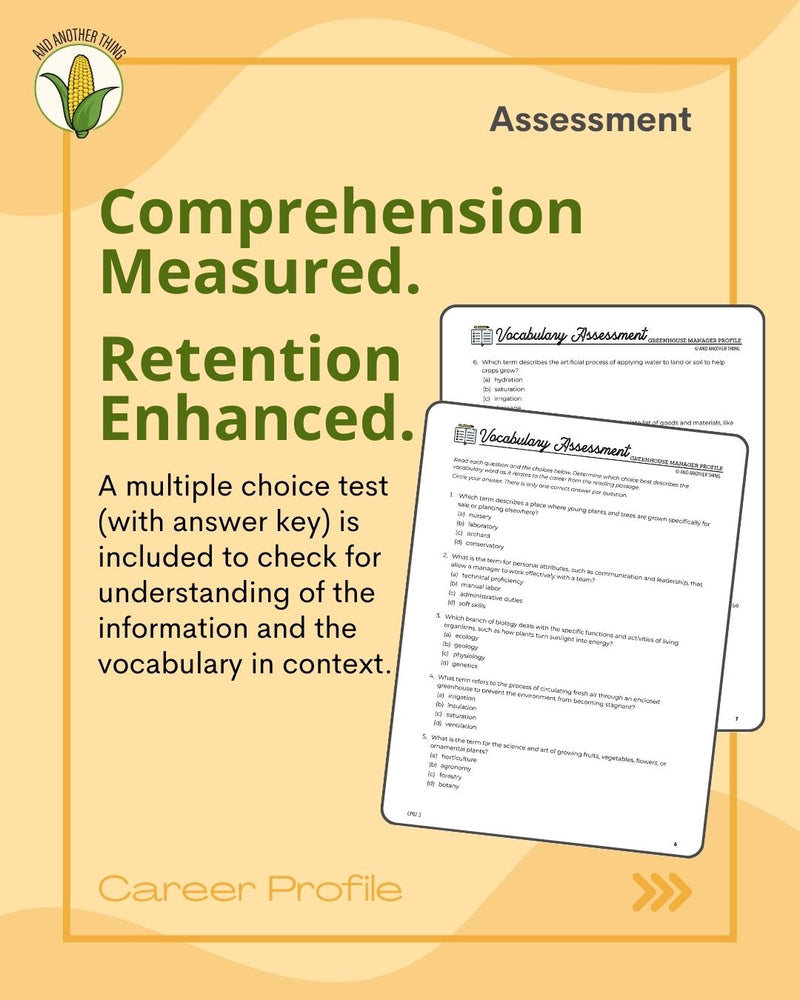 Load image into Gallery viewer, And Another Thing CAREER PROFILE, Greenhouse Manager (ANNUAL)