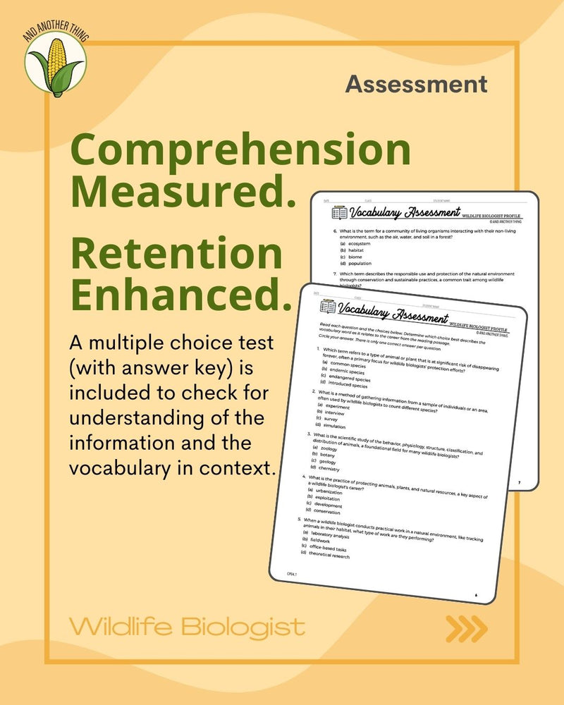 Load image into Gallery viewer, And Another Thing CAREER PROFILE, Wildlife Biologist (ANNUAL)