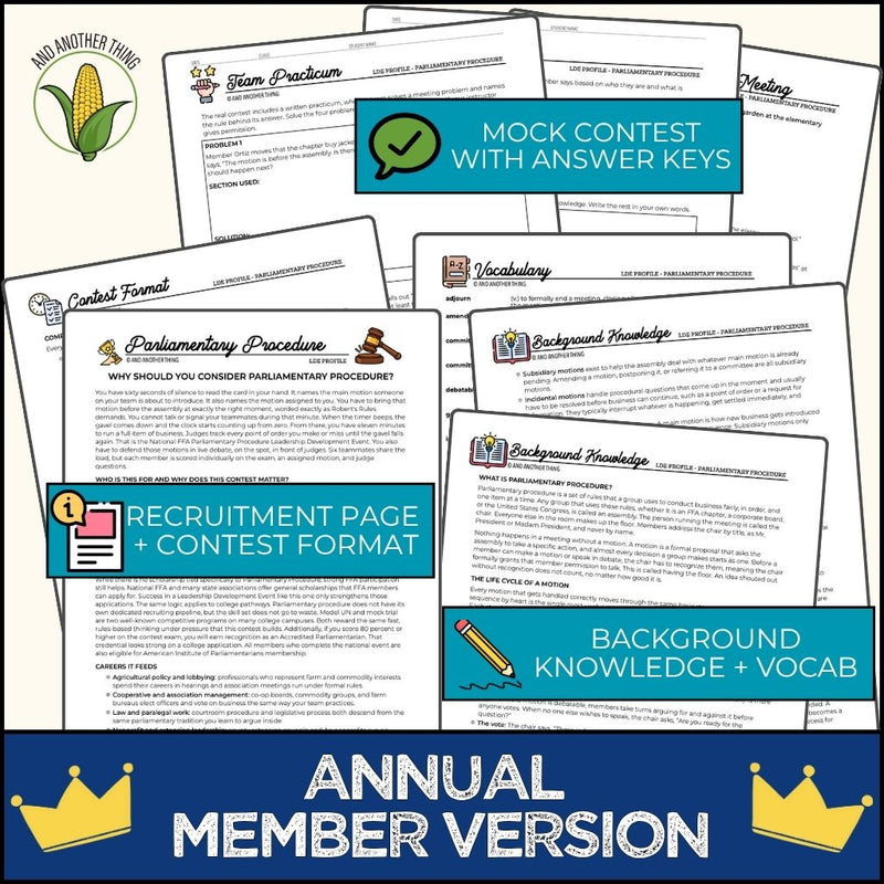 Load image into Gallery viewer, And Another Thing CDE SPOTLIGHT, Parliamentary Procedure (ANNUAL)