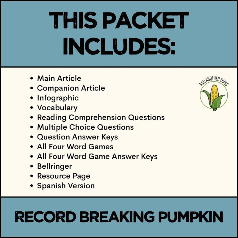 Load image into Gallery viewer, And Another Thing CURRENT EVENTS, Record Breaking Pumpkin (MONTHLY)