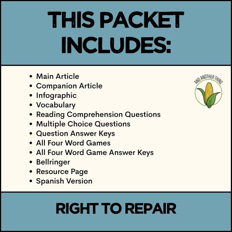 Load image into Gallery viewer, And Another Thing CURRENT EVENTS, Right to Repair (MONTHLY)