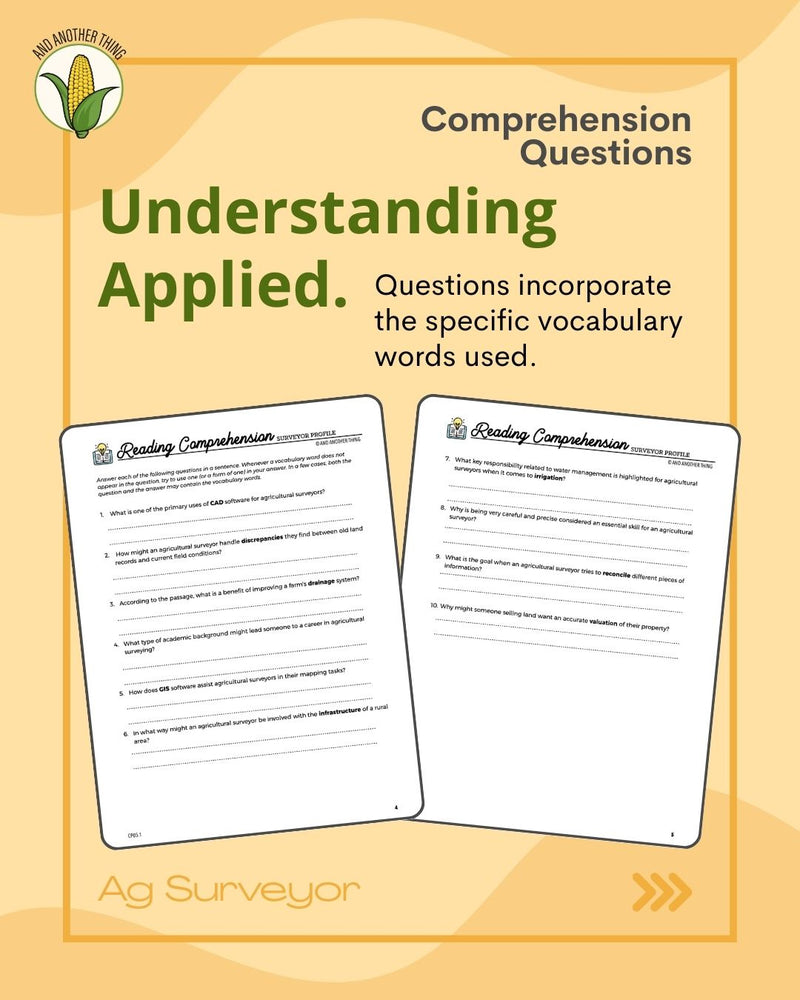 Load image into Gallery viewer, And Another Thing CAREER PROFILE, Ag Surveyor (ANNUAL)