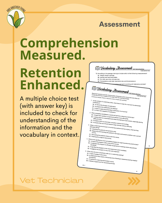 And Another Thing CAREER PROFILE, Vet Tech (FREE)