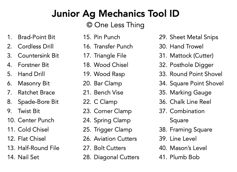 Load image into Gallery viewer, Junior Ag Mechanics Tool ID IDPix Cards