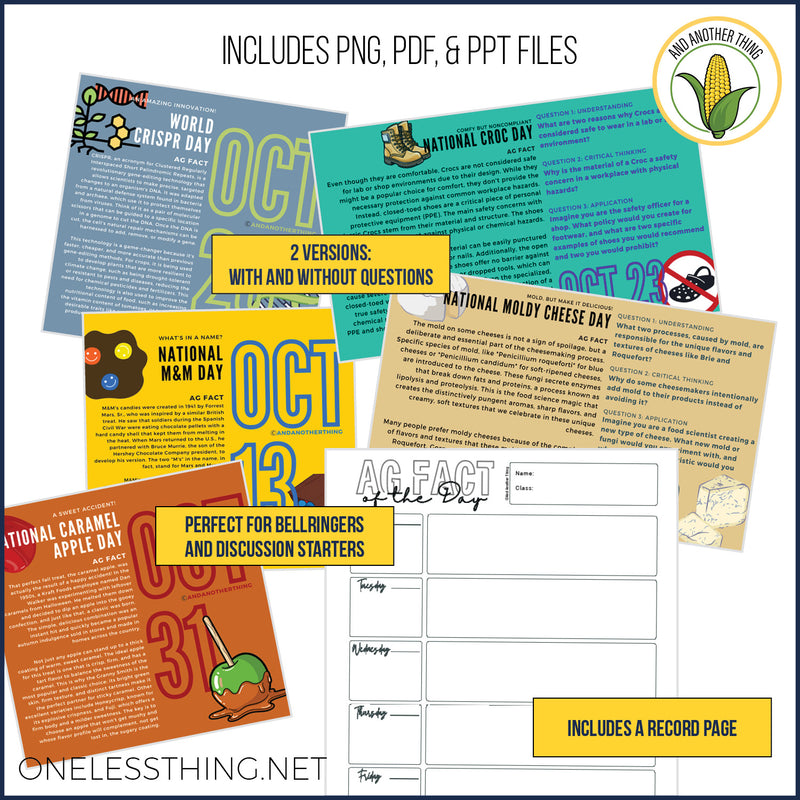 Load image into Gallery viewer, And Another Thing AG FACTS, OCTOBER Celebration Days (ANNUAL)