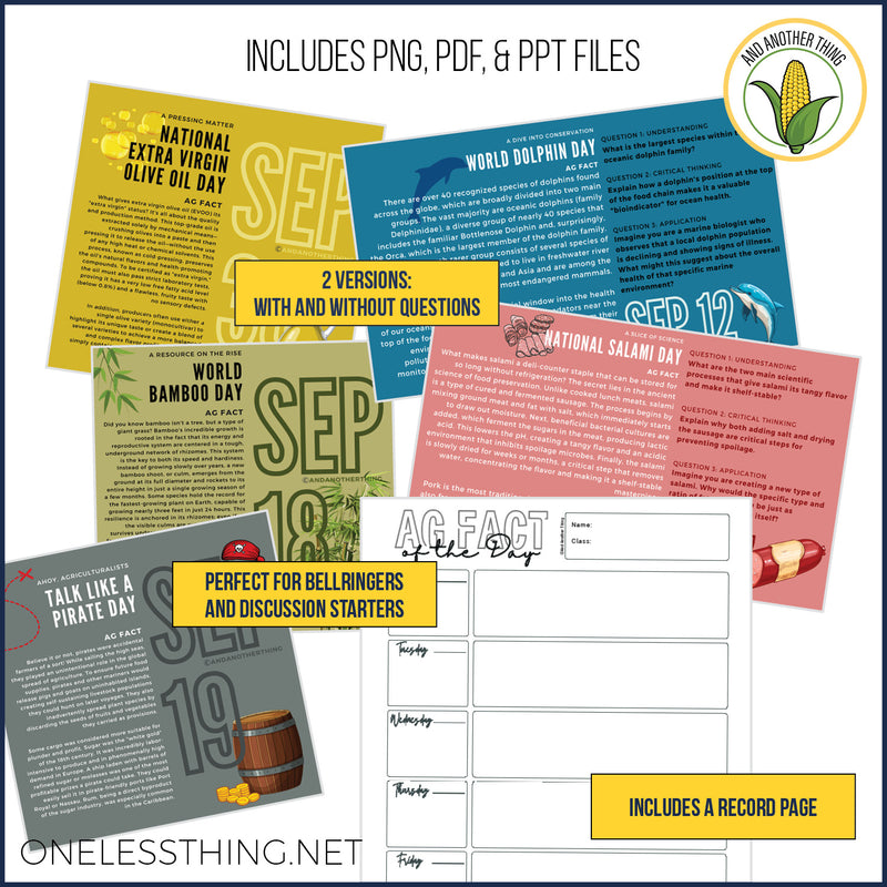 Load image into Gallery viewer, And Another Thing AG FACTS, FALL Celebration Days (AUG-DEC)