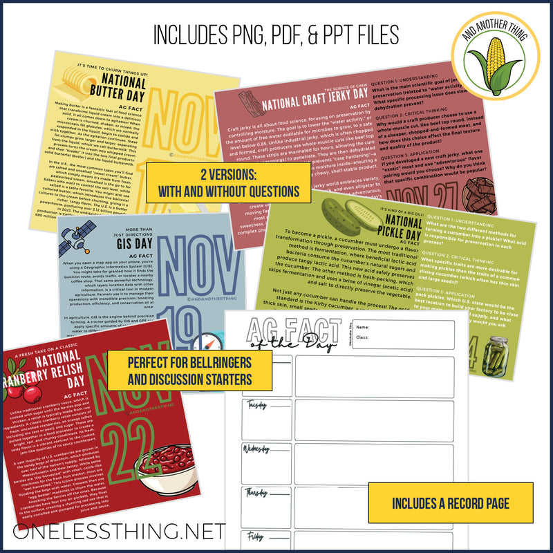 Load image into Gallery viewer, And Another Thing AG FACTS, FALL Celebration Days (AUG-DEC)