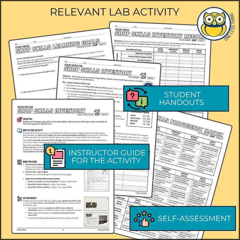 Load image into Gallery viewer, CCMEC02.2 SHOP SKILLS INVENTORY, Ag Mechanics Curriculum