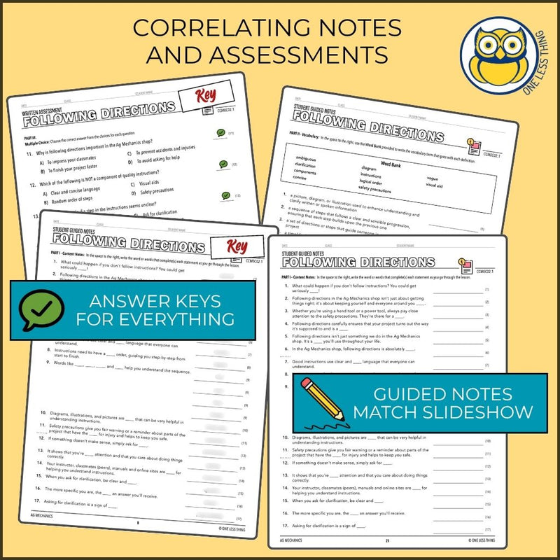 Load image into Gallery viewer, CCMEC02.1 FOLLOWING DIRECTIONS, Ag Mechanics Curriculum (FREE)