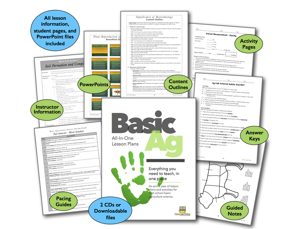 *Basic Ag High School, All-In-One Lesson Plans (Download Only)