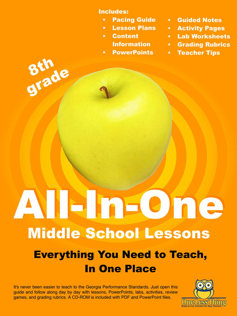 Load image into Gallery viewer, *Middle School 8th Grade, All-In-One Lesson Plans (download only)