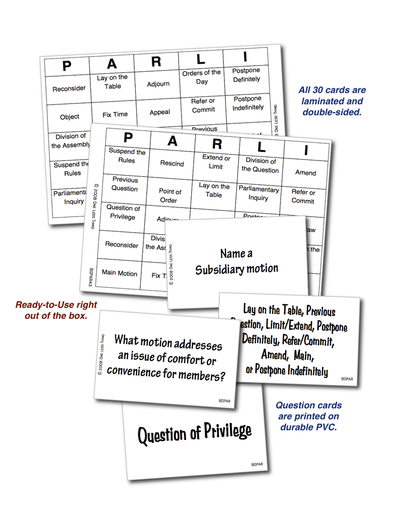Load image into Gallery viewer, Parliamentary Procedure Bingo, Digital download