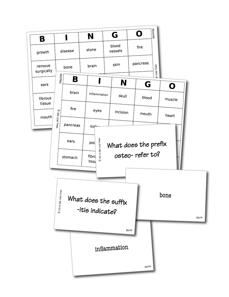 Load image into Gallery viewer, Vet Prefix and Suffix Terminology, Bingo Download Only