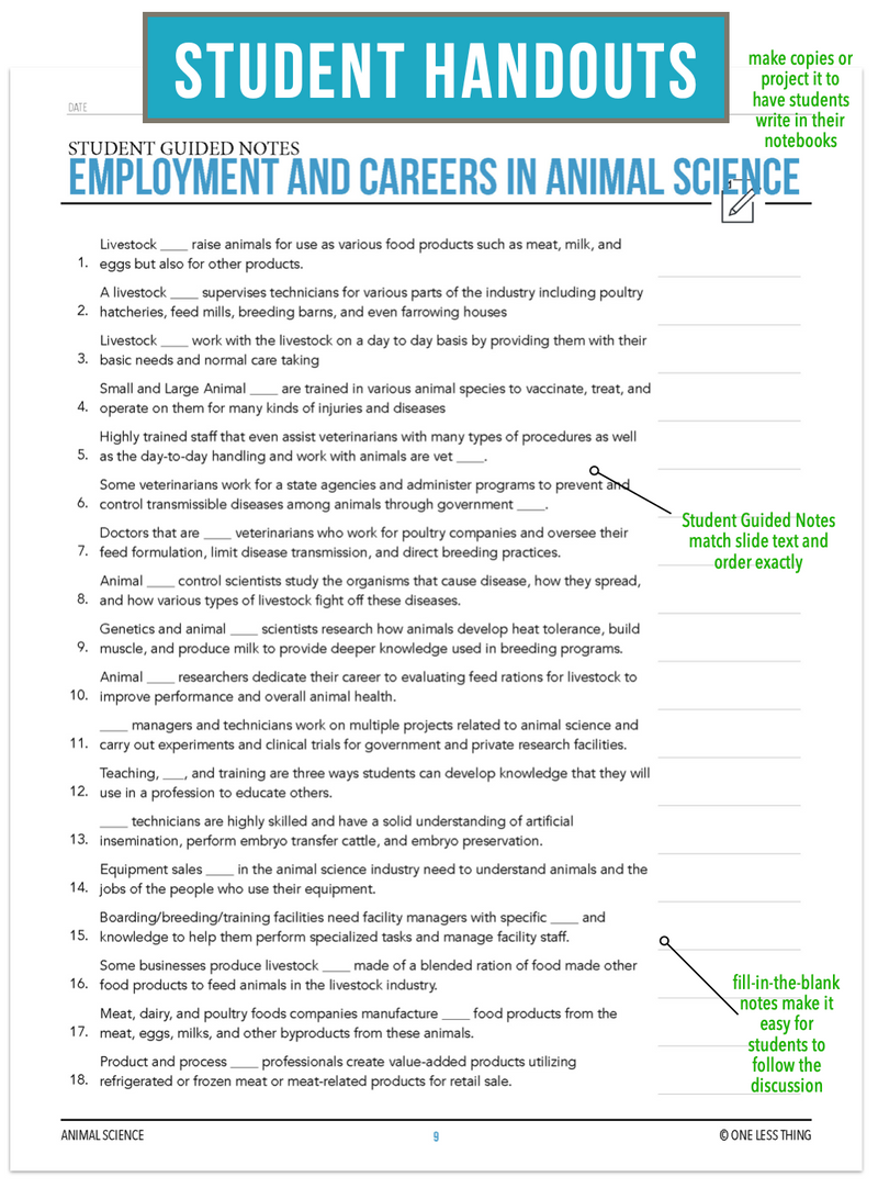 Load image into Gallery viewer, CCANS01.3 Employment and Careers, Animal Science Complete Curriculum