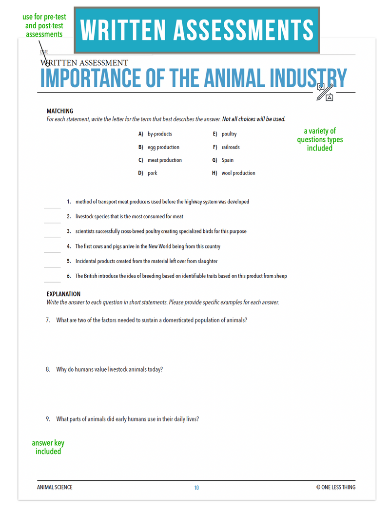 Load image into Gallery viewer, CCANS02.1 Importance of the Animal Industry, Animal Science Complete Curriculum