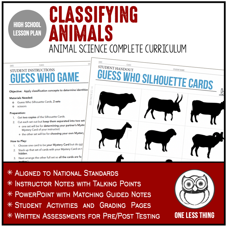Load image into Gallery viewer, CCANS02.3 Classifying Animals, Animal Science Complete Curriculum