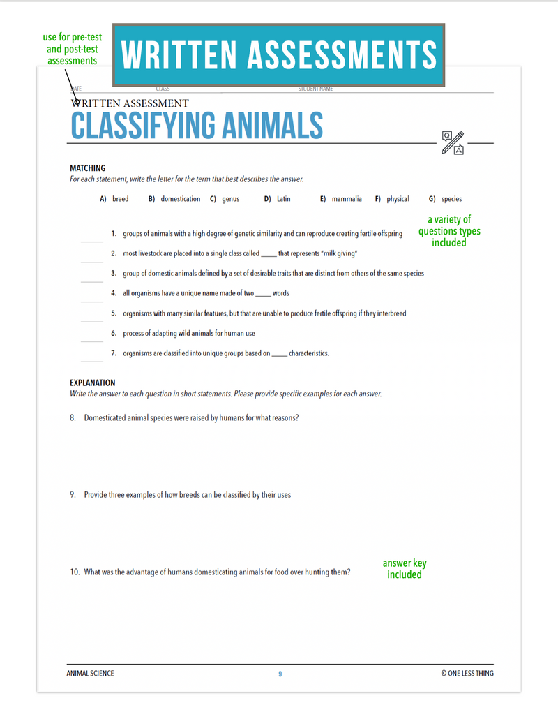 Load image into Gallery viewer, CCANS02.3 Classifying Animals, Animal Science Complete Curriculum