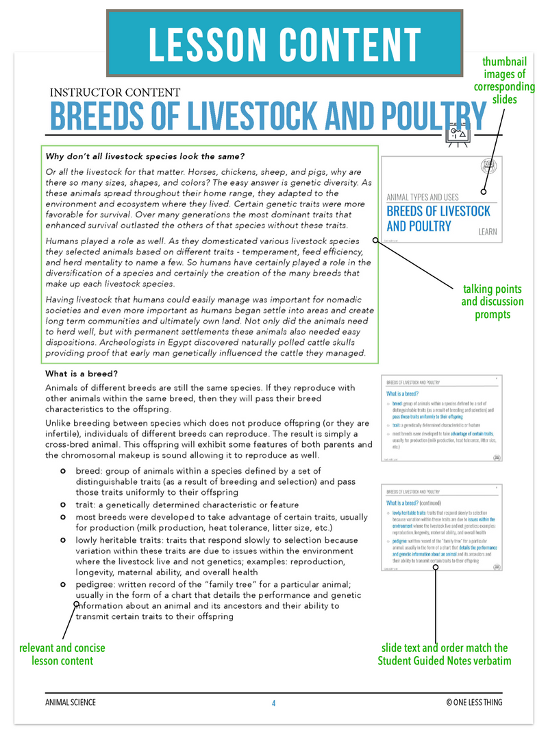 Load image into Gallery viewer, CCANS03.3 Livestock Breeds, Animal Science Complete Curriculum