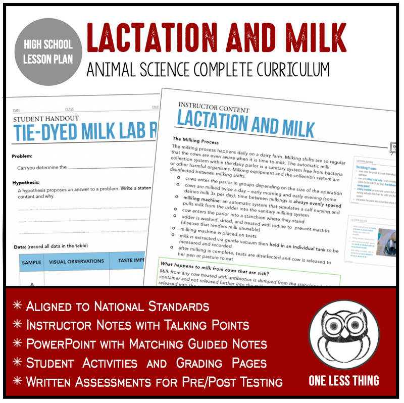 Load image into Gallery viewer, CCANS04.1 Lactation and Milk, Animal Science Complete Curriculum
