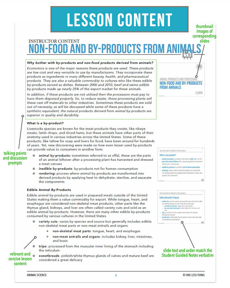 Load image into Gallery viewer, CCANS04.4 NonFood and ByProducts from Animals, Animal Science Complete Curriculum