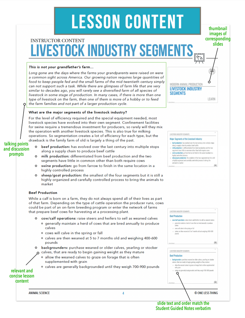 Load image into Gallery viewer, CCANS05.1 Livestock Industry Segments, Animal Science Complete Curriculum