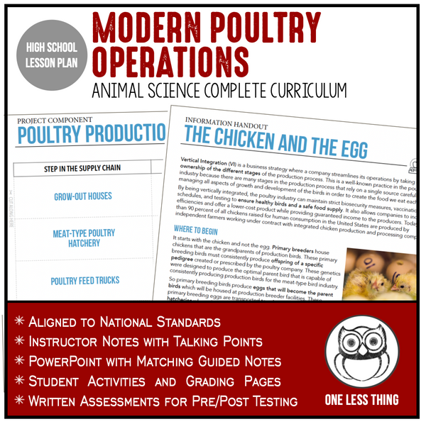 CCANS05.2 Modern Poultry Operations, Animal Science Complete Curriculum