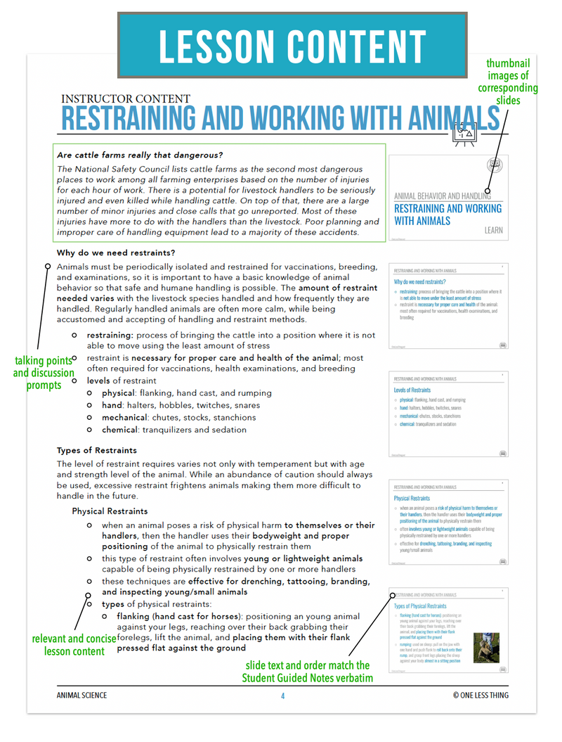 Load image into Gallery viewer, CCANS06.2 Restraining and Working with Animals, Animal Science Complete Curriculum