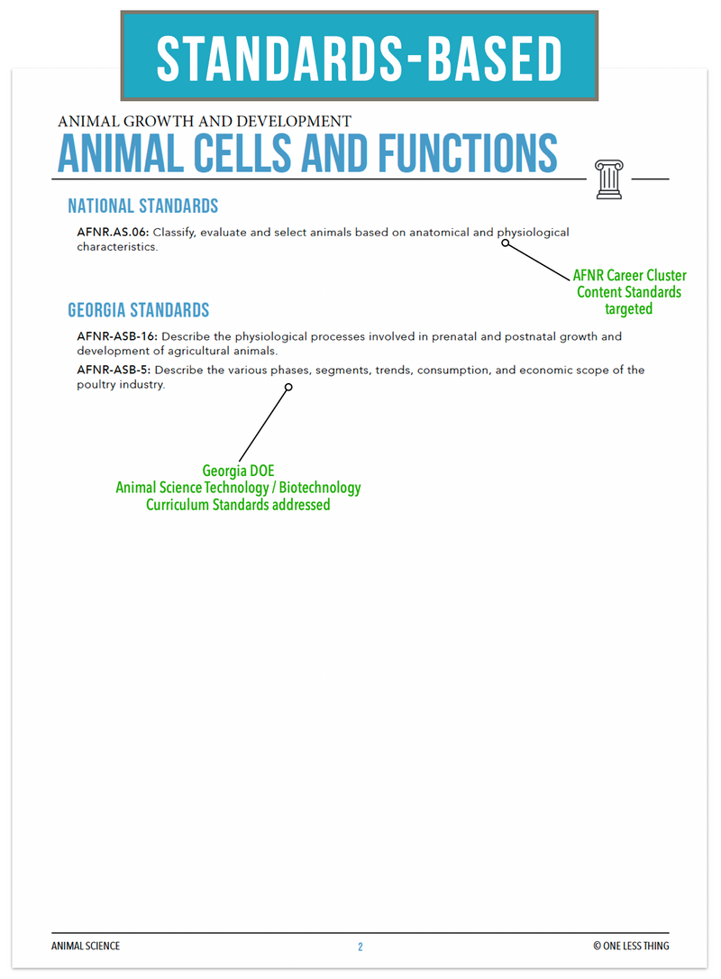 Load image into Gallery viewer, CCANS07.1 Animal Cells and Functions, Animal Science Complete Curriculum