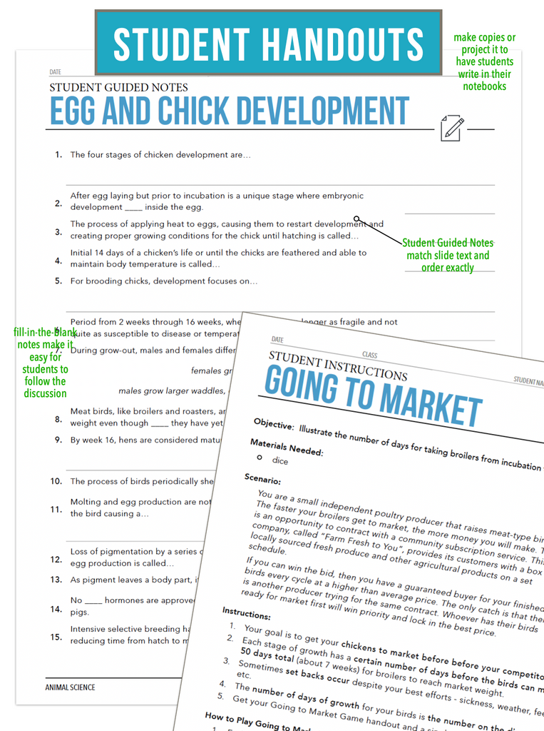 CCANS07.3 Egg and Chick Development, Animal Science Complete Curriculum