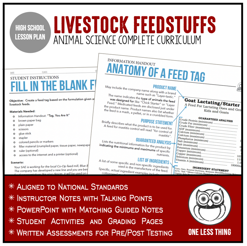 Load image into Gallery viewer, CCANS08.3 Livestock Feedstuffs, Animal Science Complete Curriculum