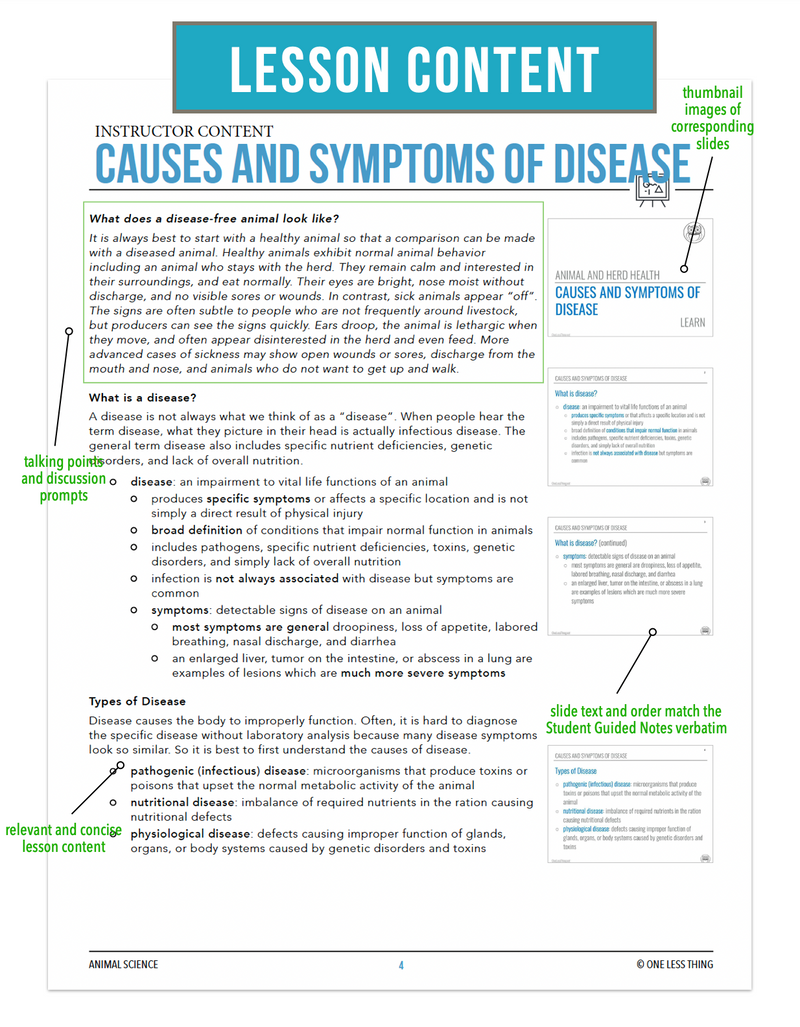 Load image into Gallery viewer, CCANS09.1 Causes and Symptoms of Disease, Animal Science Complete Curriculum