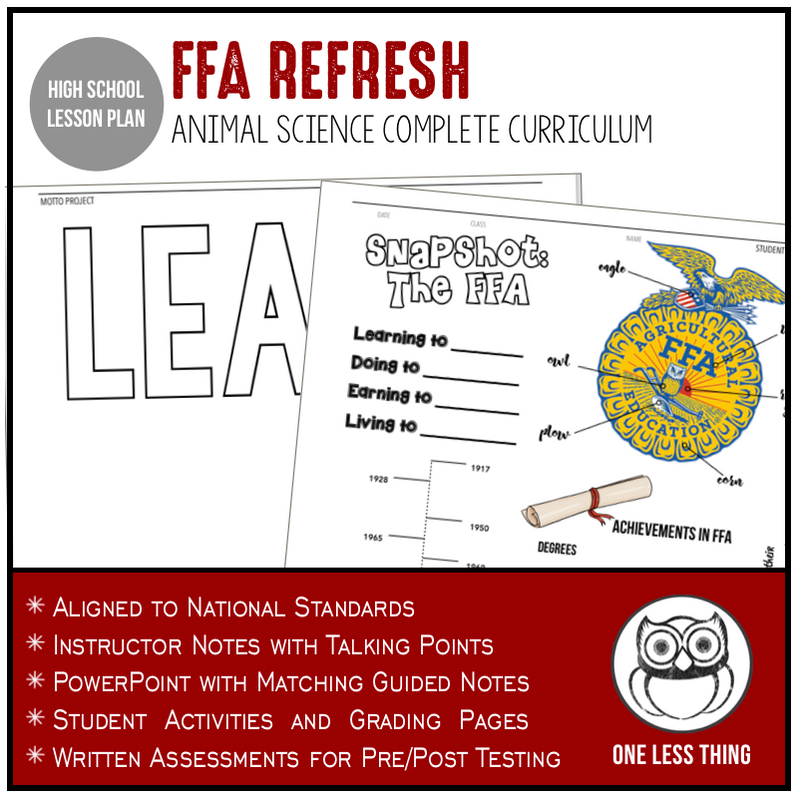 Load image into Gallery viewer, CCANS01.1 FFA Refresh, Animal Science Complete Curriculum