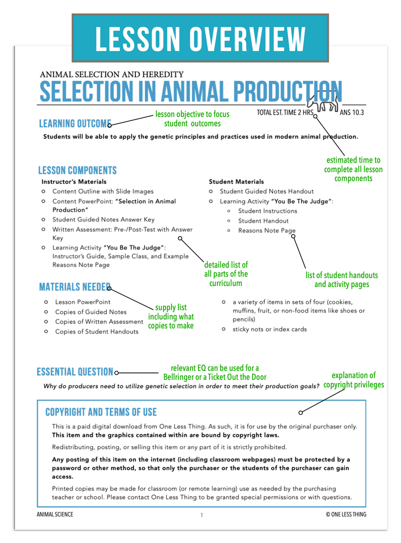 Load image into Gallery viewer, CCANS10.3 Selection in Animal Production, Animal Science Complete Curriculum