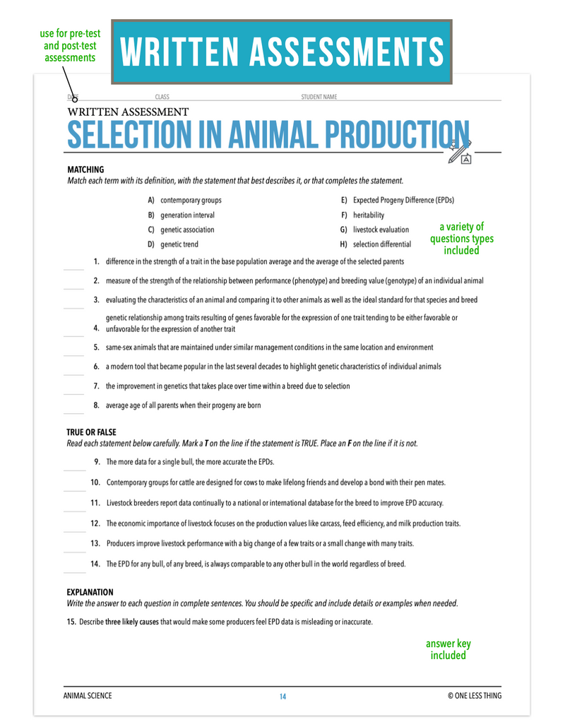 Load image into Gallery viewer, CCANS10.3 Selection in Animal Production, Animal Science Complete Curriculum