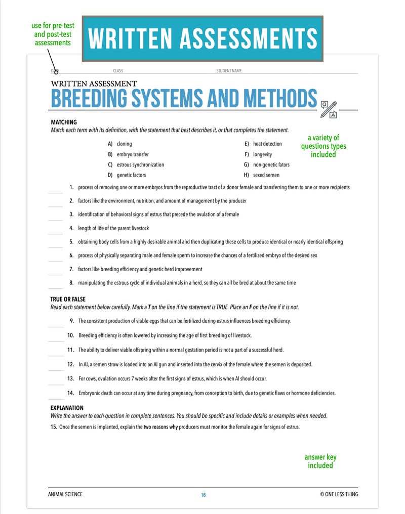 Load image into Gallery viewer, CCANS11.3 Breeding Systems and Methods, Animal Science Complete Curriculum