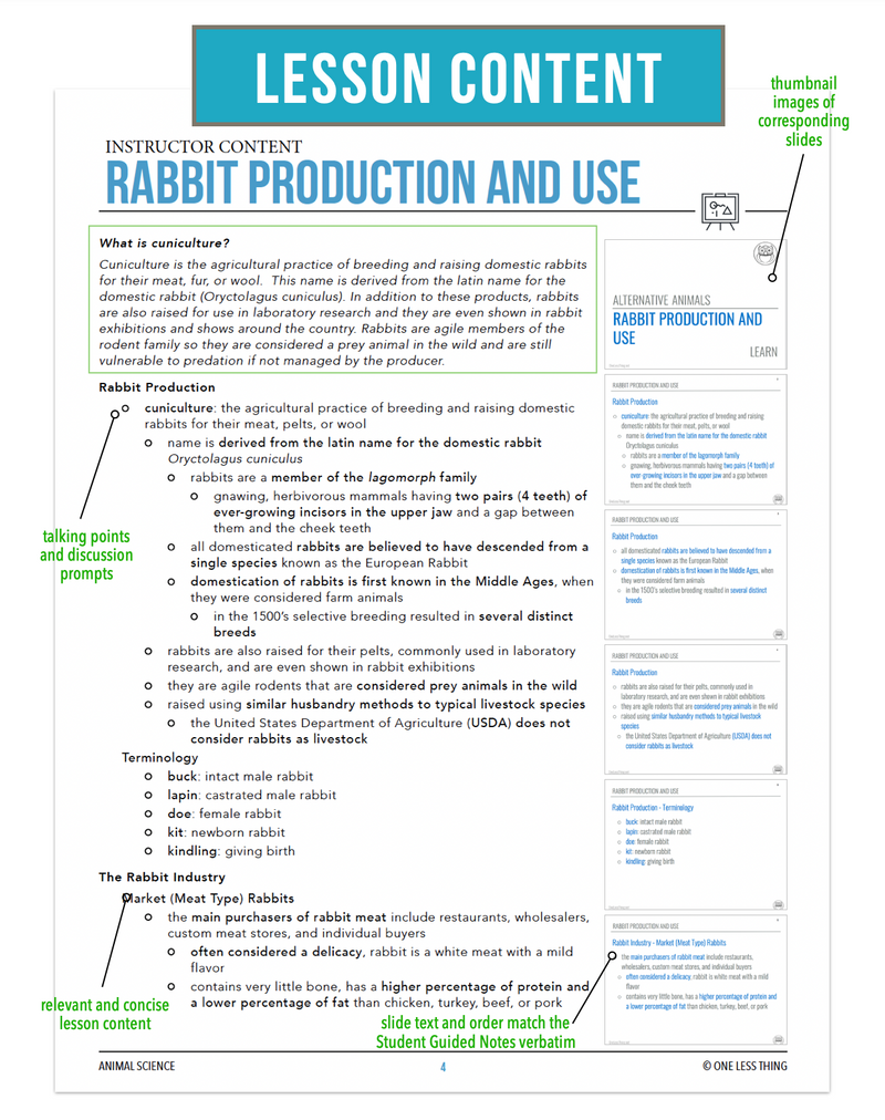 Load image into Gallery viewer, CCANS12.3 Rabbit Production and Use, Animal Science Complete Curriculum