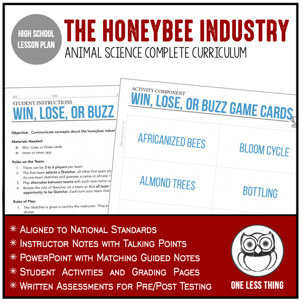 CCANS12.4 The Honeybee Industry, Animal Science Complete Curriculum