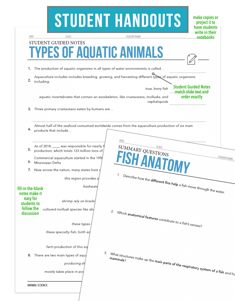 Load image into Gallery viewer, CCANS13.1 Types of Aquatic Animals, Animal Science Complete Curriculum