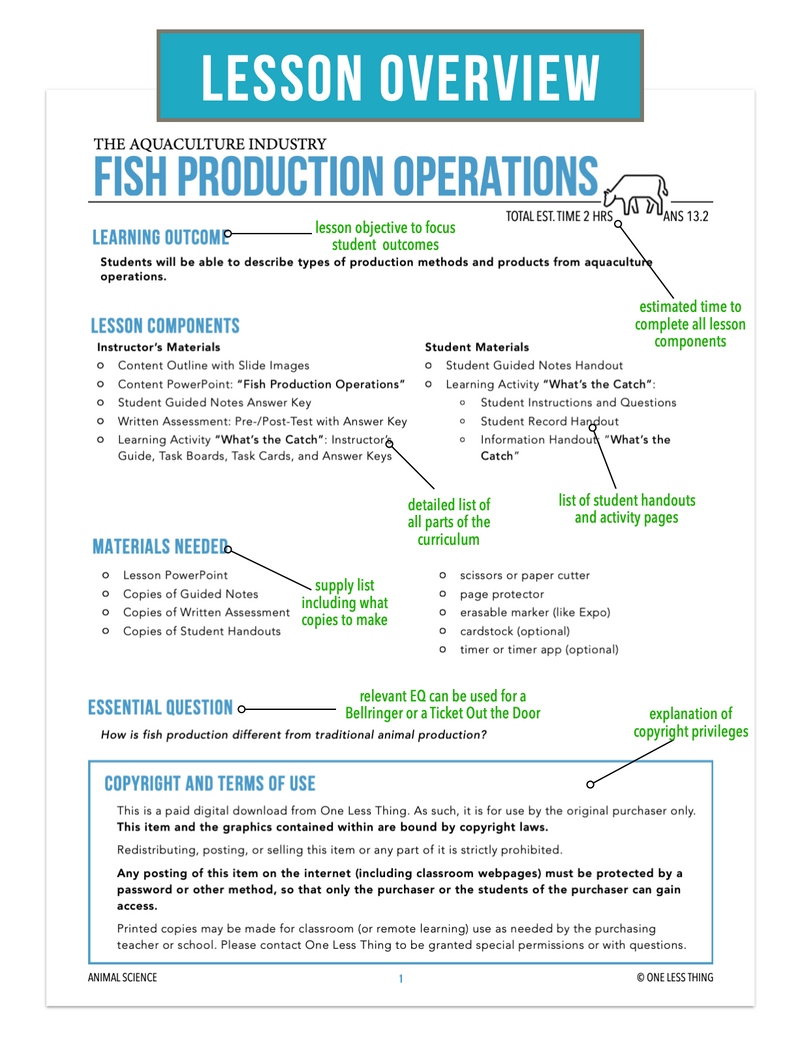 Load image into Gallery viewer, CCANS13.2 Fish Production, Animal Science Complete Curriculum