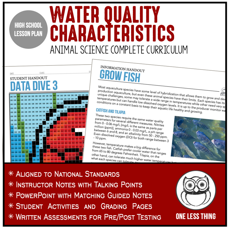 Load image into Gallery viewer, CCANS13.3 Water Quality Characteristics, Animal Science Complete Curriculum