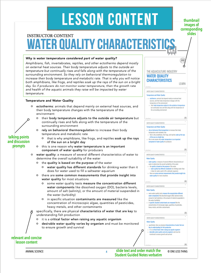 Load image into Gallery viewer, CCANS13.3 Water Quality Characteristics, Animal Science Complete Curriculum