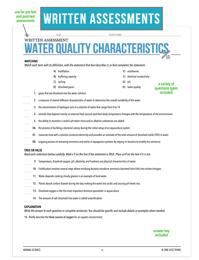 Load image into Gallery viewer, CCANS13.3 Water Quality Characteristics, Animal Science Complete Curriculum