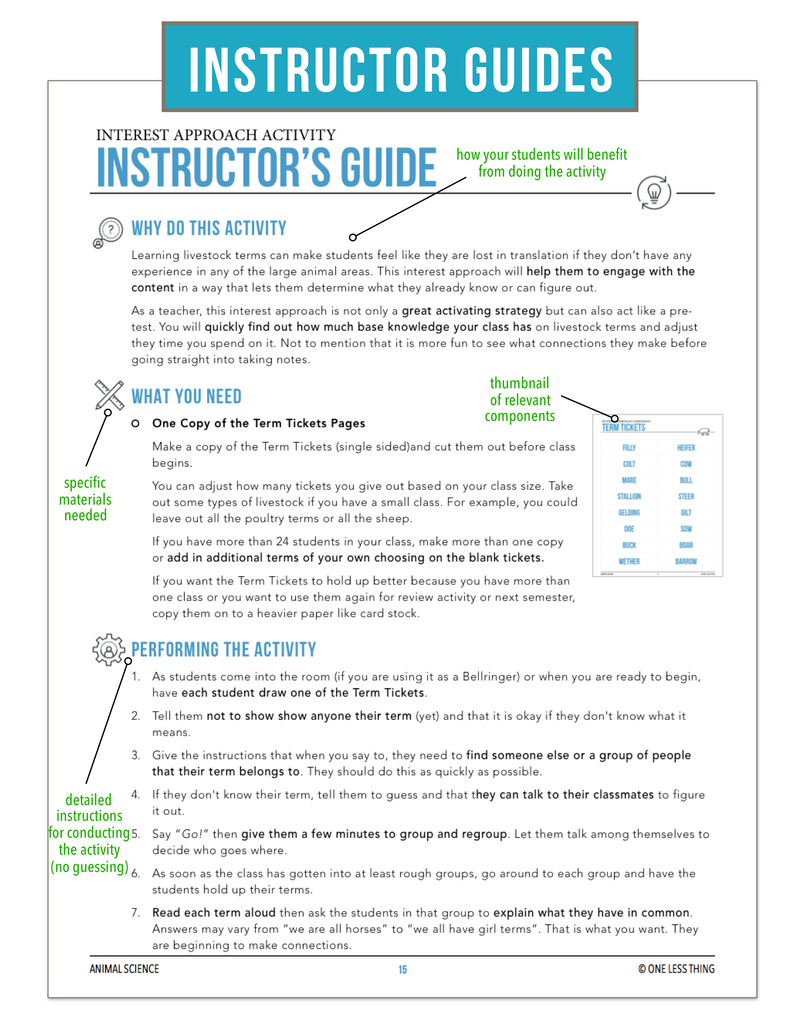 Load image into Gallery viewer, CCANS03.1 Livestock Terminology, Animal Science Complete Curriculum
